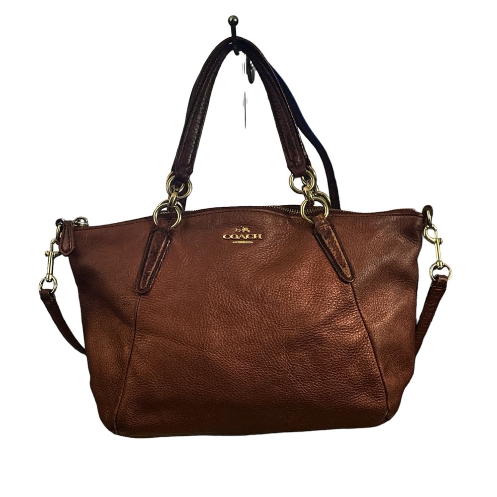 COACH | Bags | Kelsey Crossbody Purse Metallic Bronze Leather | Small